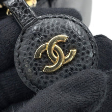 将图像加载到图库查看器中，CHANEL CC Logo Vertical Vanity BlackA01998 Caviar Leather
