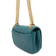 将图像加载到图库查看器中，CHANEL Matelasse Chain Shoulder Bag Green Leather
