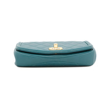 将图像加载到图库查看器中，CHANEL Matelasse Chain Shoulder Bag Green Leather
