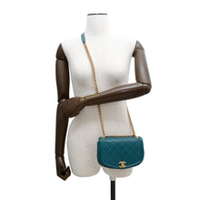 将图像加载到图库查看器中，CHANEL Matelasse Chain Shoulder Bag Green Leather
