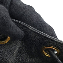 将图像加载到图库查看器中，CHANEL Triple Coco Chain Drawstring Bag Black Caviar Leather
