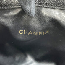 将图像加载到图库查看器中，CHANEL Triple Coco Chain Drawstring Bag Black Caviar Leather
