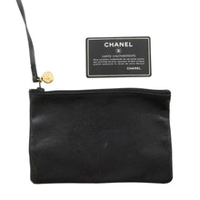 将图像加载到图库查看器中，CHANEL Triple Coco Chain Drawstring Bag Black Caviar Leather
