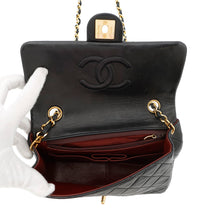 Load image into Gallery viewer, CHANEL Mini Matelasse Chain Bag BlackA01163 Lambskin Size 20
