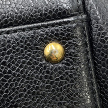 将图像加载到图库查看器中，CHANEL CC Logo Chain Travel Bag Black Caviar Leather
