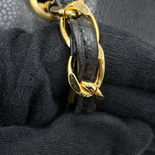 将图像加载到图库查看器中，CHANEL CC Logo Chain Travel Bag Black Caviar Leather

