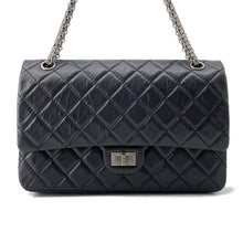 将图像加载到图库查看器中，CHANEL 2.55 Chain Shoulder Bag BlackA37590 Aged Calf Leather Size 25
