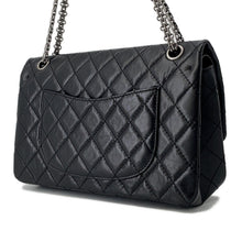 将图像加载到图库查看器中，CHANEL 2.55 Chain Shoulder Bag BlackA37590 Aged Calf Leather Size 25
