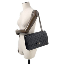 将图像加载到图库查看器中，CHANEL 2.55 Chain Shoulder Bag BlackA37590 Aged Calf Leather Size 25
