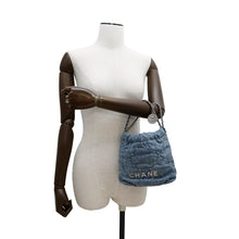 将图像加载到图库查看器中，CHANEL CHANEL22 ChainShoulder Bag BlueAS3980 Denim Size Mini
