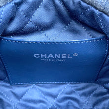 将图像加载到图库查看器中，CHANEL CHANEL22 ChainShoulder Bag BlueAS3980 Denim Size Mini
