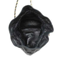 将图像加载到图库查看器中，CHANEL ChainDrawstring BagBag Black Lambskin
