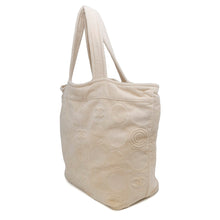 将图像加载到图库查看器中，CHANEL ★Beach bag Ivory Cotton100%
