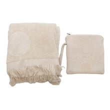 将图像加载到图库查看器中，CHANEL Beach bag Ivory Cotton100%
