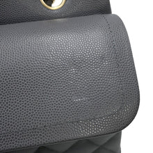 将图像加载到图库查看器中，CHANEL Matelasse Double Flap Chain Shoulder Bag GrayA01112 Caviar Leather Size 25
