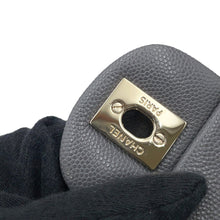 将图像加载到图库查看器中，CHANEL Matelasse Double Flap Chain Shoulder Bag GrayA01112 Caviar Leather Size 25
