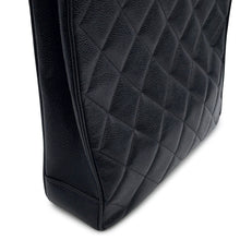 将图像加载到图库查看器中，CHANEL Decacoco Tote Bag Black Caviar Leather
