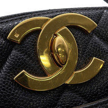 将图像加载到图库查看器中，CHANEL Decacoco Tote Bag Black Caviar Leather
