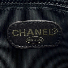 将图像加载到图库查看器中，CHANEL CC Logo ChainTote Bag Black Caviar Leather
