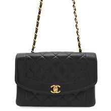 将图像加载到图库查看器中，CHANEL ★Diana ChainShoulder Bag BlackA01165 Caviar Leather Size 25
