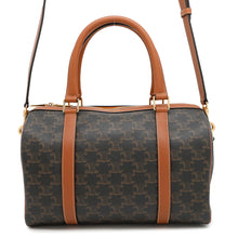 将图像加载到图库查看器中，CELINE Triomphe 2-way Boston bag Tan119572 PVC Leather Size Mini
