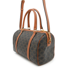 将图像加载到图库查看器中，CELINE Triomphe 2-way Boston bag Tan119572 PVC Leather Size Mini
