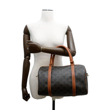 将图像加载到图库查看器中，CELINE Triomphe 2-way Boston bag Tan119572 PVC Leather Size Mini
