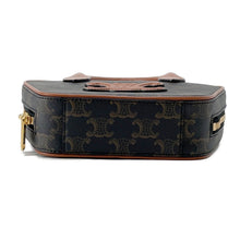 Load image into Gallery viewer, CELINE Triomphe 2-way Bowling Bag Tan110462 PVC Leather Size Mini
