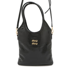 Load image into Gallery viewer, MIUMIU Ivy Naplak 2-Way Bag Black5BA281 Patent Leather
