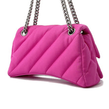 Load image into Gallery viewer, BALENCIAGA Crush 2way Quilted Bag Pink782088 Nylon Size S
