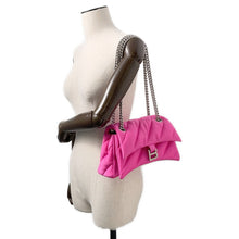 Load image into Gallery viewer, BALENCIAGA Crush 2way Quilted Bag Pink782088 Nylon Size S
