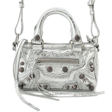 将图像加载到图库查看器中，BALENCIAGA Le Cagoule 2-way Shoulder Bag Silver792599 Leather Size Nano

