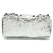 将图像加载到图库查看器中，BALENCIAGA Le Cagoule 2-way Shoulder Bag Silver792599 Leather Size Nano
