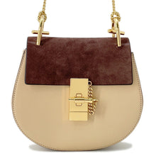 Load image into Gallery viewer, Chloe Drew Chain Shoulder Bag Beige/Brown Leather suede
