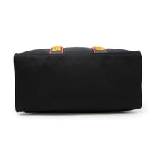 将图像加载到图库查看器中，FENDI 2wayTote Bag Black/Khaki7VA390 Nylon Leather
