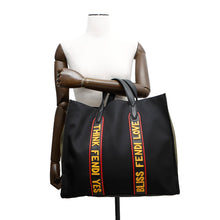 Load image into Gallery viewer, FENDI 2wayTote Bag Black/Khaki7VA390 Nylon Leather
