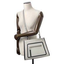 Load image into Gallery viewer, FENDI Runaway Gray/Black8BH344 Leather Size Small
