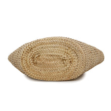 Load image into Gallery viewer, PRADA Woven Palm Basket Bag Natural/White1BG314 Straw Leather
