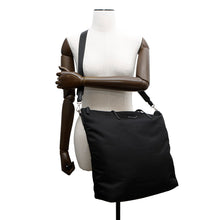 将图像加载到图库查看器中，PRADA 2way Tote Bag Black1BG189 Leather Nylon
