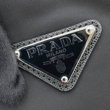 将图像加载到图库查看器中，PRADA 2way Tote Bag Black1BG189 Leather Nylon
