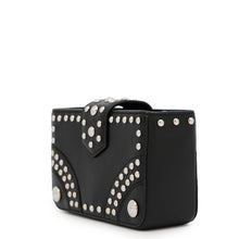 将图像加载到图库查看器中，PRADA Studded Pouch Black1N1843 Leather
