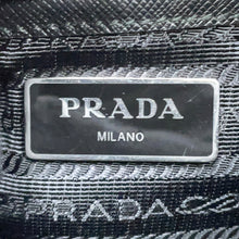 将图像加载到图库查看器中，PRADA Studded Shoulder Bag Black/White1BD118 Nylon Leather
