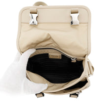 将图像加载到图库查看器中，PRADA Re-Nylon xSaffiano Leather Shoulder Bag Beige2VD034 Nylon Leather
