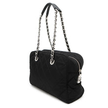 将图像加载到图库查看器中，PRADA Impuntu Chain Tote Bag Black1BB903 Nylon
