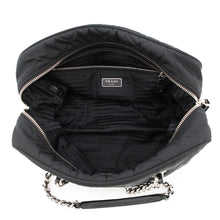 将图像加载到图库查看器中，PRADA Impuntu Chain Tote Bag Black1BB903 Nylon
