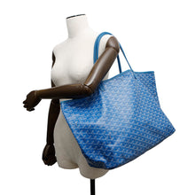 将图像加载到图库查看器中，GOYARD Saint Louis Blue PVC Leather Size GM
