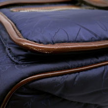 将图像加载到图库查看器中，Berluti Scritto Shoulder Bag Brown/Navy/Khaki Nylon Leather
