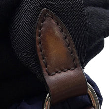 将图像加载到图库查看器中，Berluti Scritto Shoulder Bag Brown/Navy/Khaki Nylon Leather
