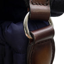 将图像加载到图库查看器中，Berluti Scritto Shoulder Bag Brown/Navy/Khaki Nylon Leather
