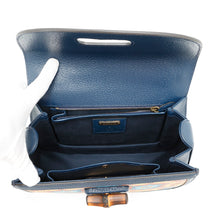 将图像加载到图库查看器中，GUCCI Bamboo 1947 GUCCI100 2-Way Handbag 100th Anniversary Model Blue/Orange678489 Bamboo Leather Size Medium
